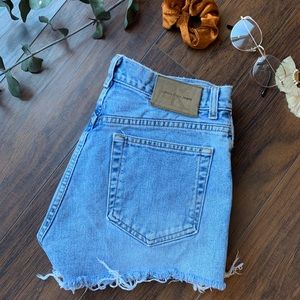 Calvin Klein vintage raw hem high waisted shorts